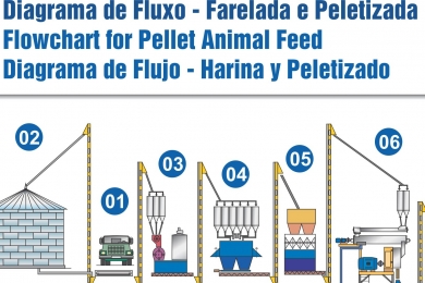 Flowchart for Pellet Animal Feed