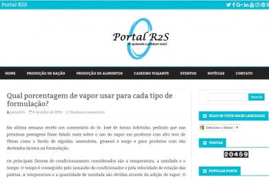 Qual porcentagem de vapor usar para cada tipo de formulação? | PORTAL R2S